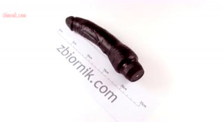 Wibrator "Vinyl P-Shape Black" - 22 cm