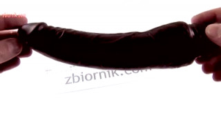 Wibrator "Vinyl P-Shape Black" - 22 cm