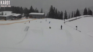 Flachau 2012, brązowa kurtka, udane heli