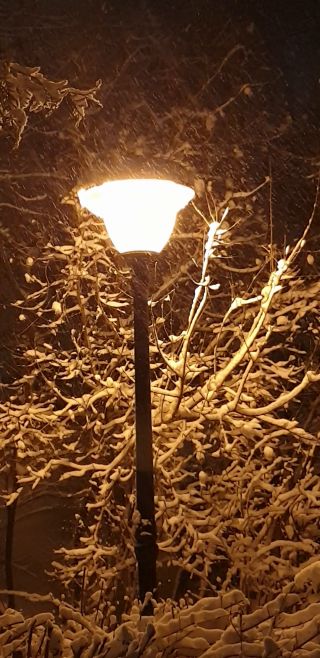 Śnieg i latarnia
