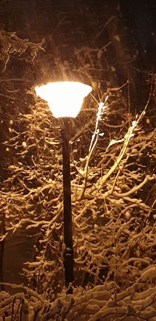 Śnieg i latarnia